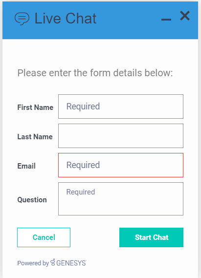 How To Add Paragraph text Above The Form Inputs Genesys Cloud Web 